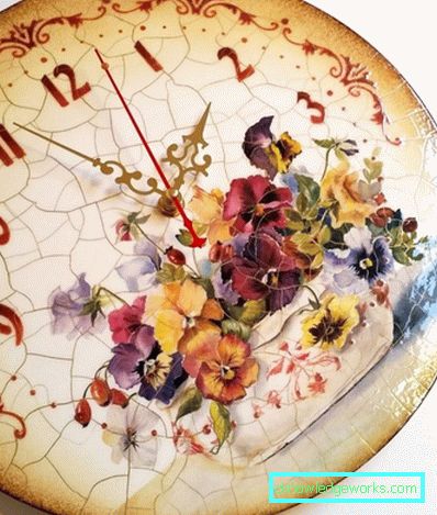 117-Decoupage óra a konyhába - 100 fénykép