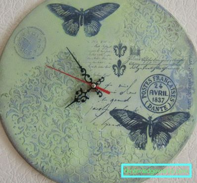 117-Decoupage óra a konyhába - 100 fénykép