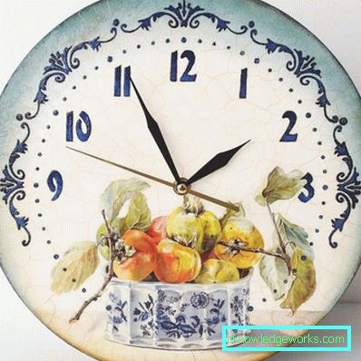 117-Decoupage óra a konyhába - 100 fénykép