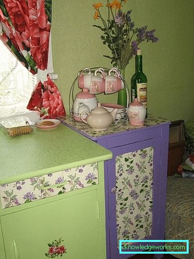 Decoupage konyhabútor Decoupage konyhabútor