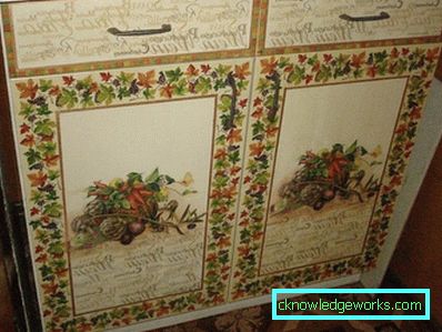 Decoupage konyhabútor Decoupage konyhabútor