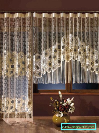 Függönyök a teremben - 100 fotó példája a legjobb designnak a modern stílusban