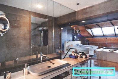 Loft stílusú fürdőszoba - 65 fotó az elegáns dizájnból