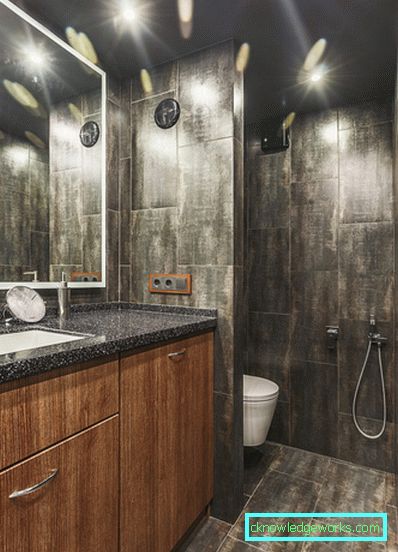 Loft stílusú fürdőszoba - 65 fotó az elegáns dizájnból
