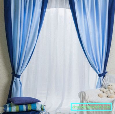 Két színű függöny egy modern belső térben - 110 design fotó