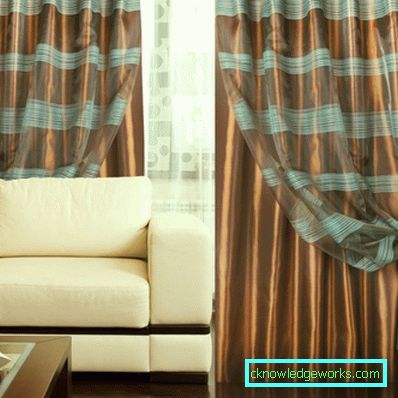 Két színű függöny egy modern belső térben - 110 design fotó
