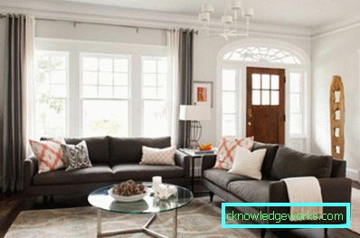 Két színű függöny egy modern belső térben - 110 design fotó
