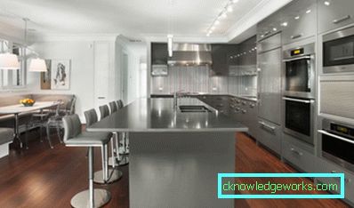 Szürke konyha - 65 fotó a színkombinációkról a modern designban