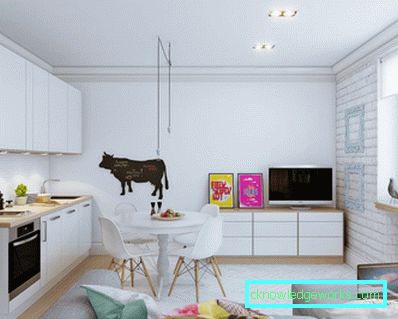 Egyszobás apartmantervezés - 150 fotó a modern belsőépítészeti ötletekről