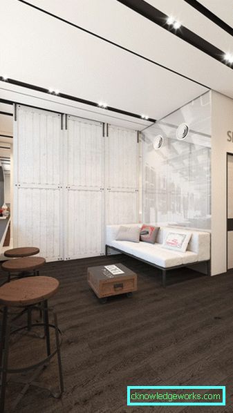 Egyszobás apartmantervezés - 150 fotó a modern belsőépítészeti ötletekről