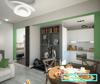 Egyszobás apartmantervezés - 150 fotó a modern belsőépítészeti ötletekről