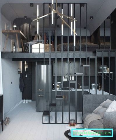 Egyszobás apartmantervezés - 150 fotó a modern belsőépítészeti ötletekről