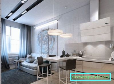 Egyszobás apartmantervezés - 150 fotó a modern belsőépítészeti ötletekről