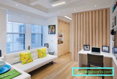 Egyszobás apartmantervezés - 150 fotó a modern belsőépítészeti ötletekről