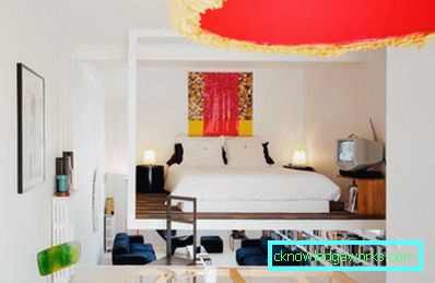 Egyszobás apartmantervezés - 150 fotó a modern belsőépítészeti ötletekről