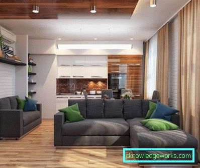 Egyszobás apartmantervezés - 150 fotó a modern belsőépítészeti ötletekről