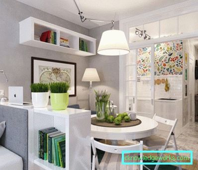 Egyszobás apartmantervezés - 150 fotó a modern belsőépítészeti ötletekről