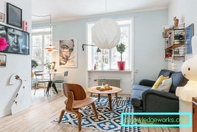 Egyszobás apartmantervezés - 150 fotó a modern belsőépítészeti ötletekről