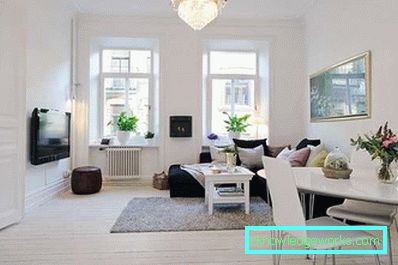 Nappali skandináv stílusban - 50 belső fotó