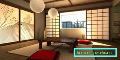 Japán stílusú nappali - 50 fotó a design példákból