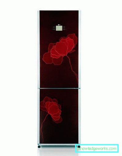 LG hűtőszekrény virágokkal LG hűtőszekrény virágokkal