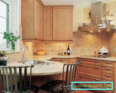 Kis méretű konyhák kis apartmanokban - a belsőépítészet