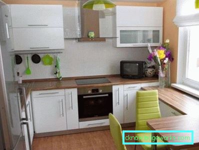 Kis méretű konyhák kis apartmanokban - a belsőépítészet