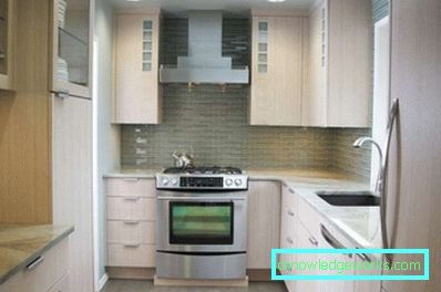 Kis méretű konyhák kis apartmanokban - a belsőépítészet
