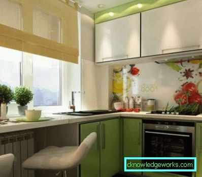 Kis méretű konyhák kis apartmanokban - a belsőépítészet