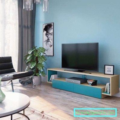 Bútor a TV-ben a nappaliban egy modern stílusú fotó