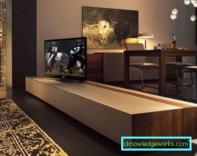 Bútor a TV-ben a nappaliban egy modern stílusú fotó