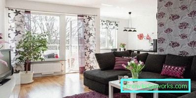 Függönyök a nappaliban egy modern stílusban - fotó eredeti megoldások
