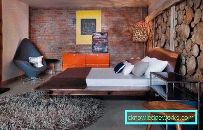 Loft stílusú hálószoba
