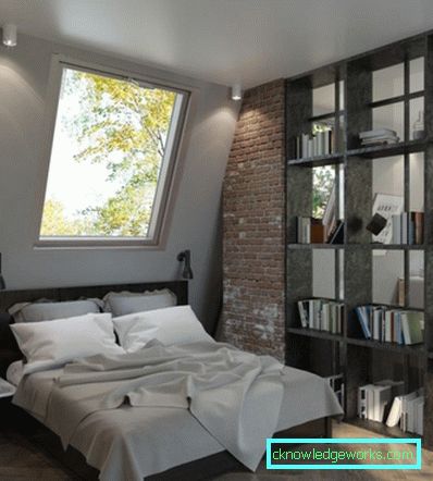 451 hálószoba tetőtéri stílusban - 50 fotó