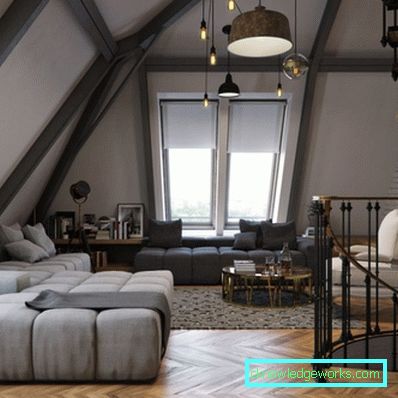 Loft stílusú hálószoba